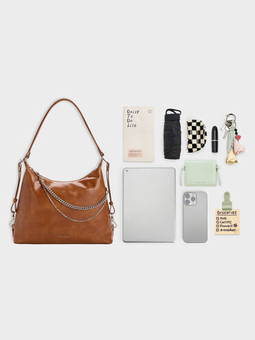 Tas Hobo Chain Atwood, Distressed Tan, hi-res