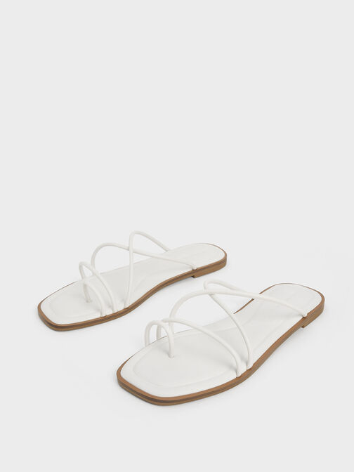 Sandal Strappy Toe-Ring Meadow, White, hi-res