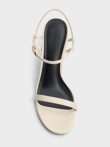 Sandal Heeled Ankle-Strap Stiletto-Heel, White, hi-res