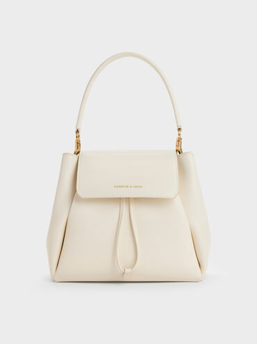Tas Ransel Top-Handle Hanya, Cream, hi-res