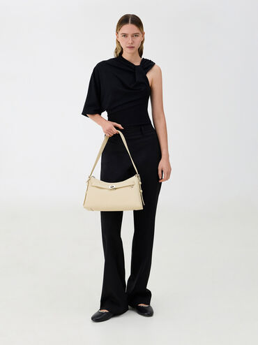 Tas Bahu Dinora Belted, Chalk, hi-res