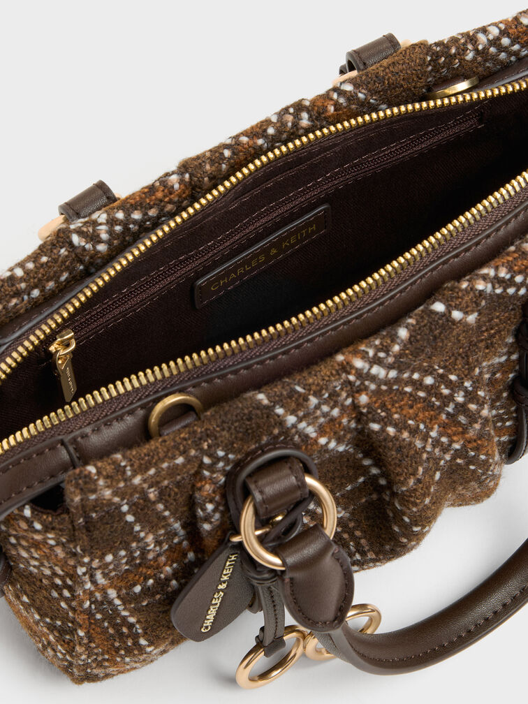 Tas Tote Top Handle Checkered Britton, Multi, hi-res
