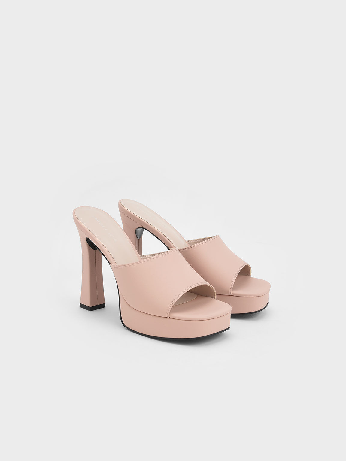 Sepatu Mules Block Heel Platform, Light Pink, hi-res