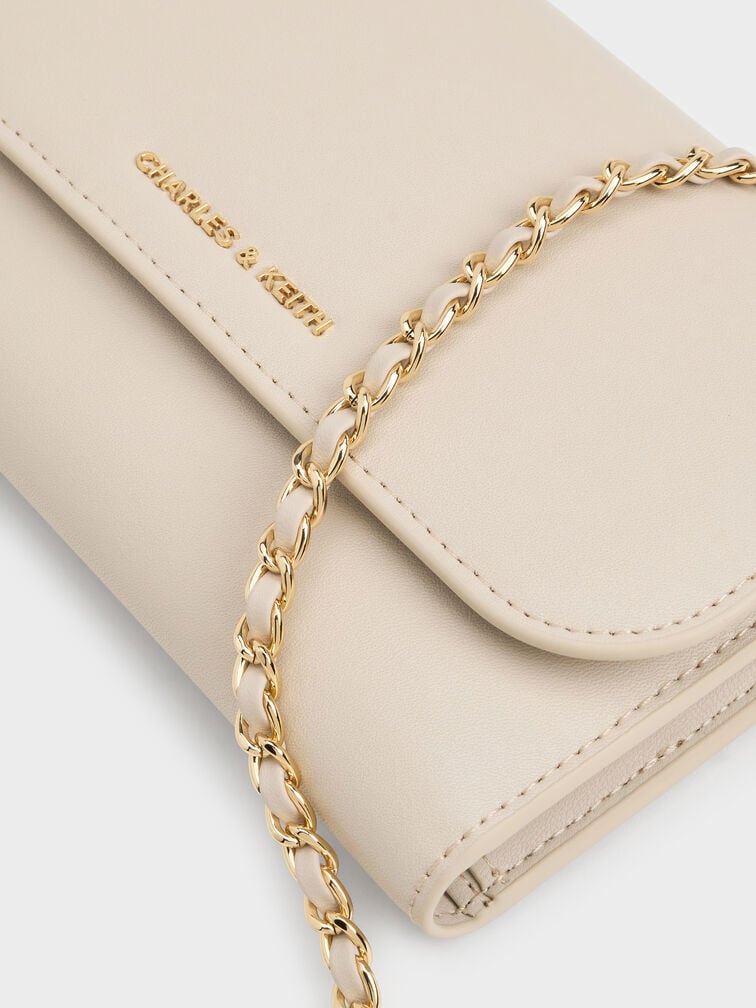 Dompet Panjang Magnetic Front Flap, Ivory, hi-res