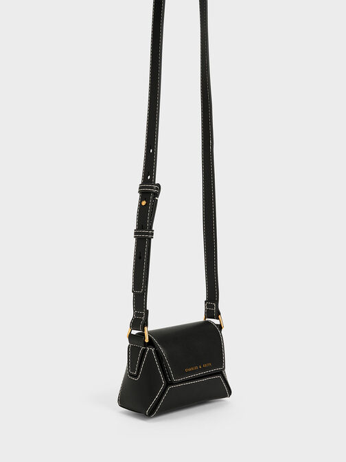 Nasrin Geometric Mini Bag, Black, hi-res
