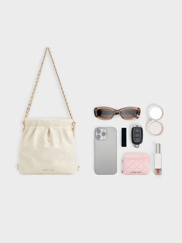 Backpack Chain-Handle Two-Way Duo, Cream, hi-res