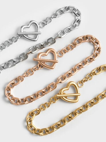 Gelang Heart Annalise, Rose Gold, hi-res