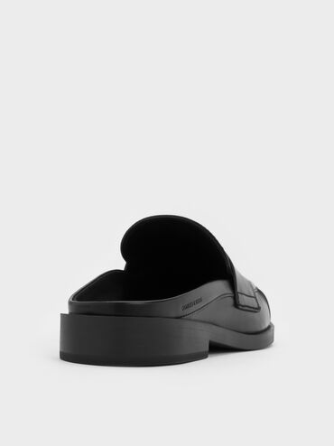 Dylan Penny Loafer Mules, Black, hi-res