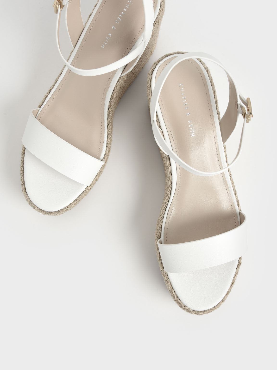 White Sandal Ankle Strap Espadrille 