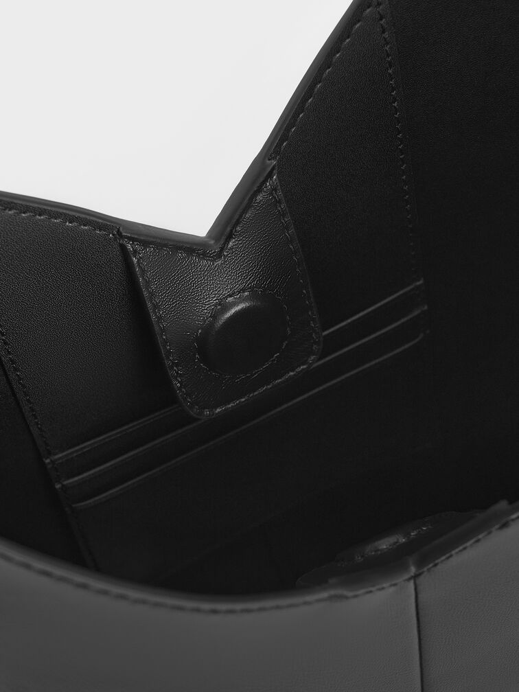 Tas Bucket Angular Simone, Noir, hi-res