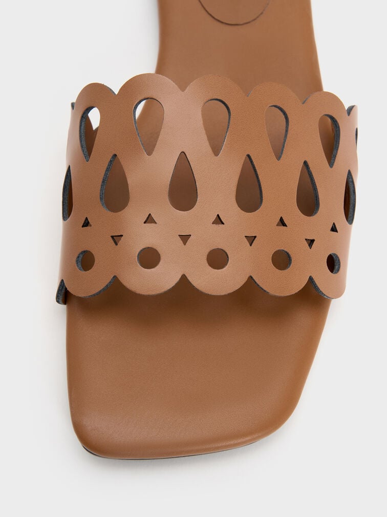 Sandal Slide Cut-Out, Cognac, hi-res