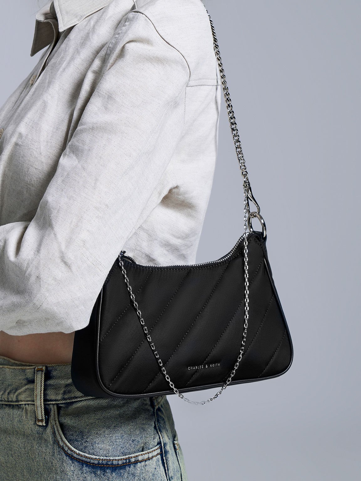 Charles keith nylon hotsell strap crossbody bag
