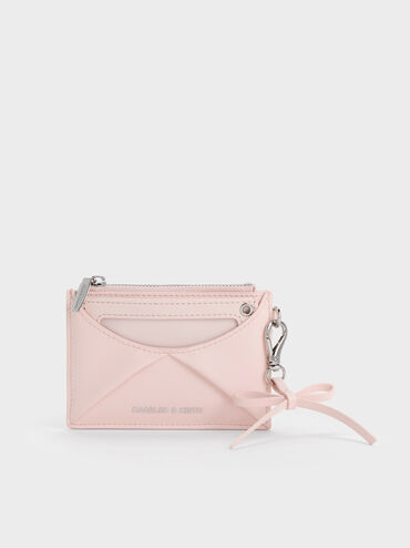 Card Holder Panelled Bow Hazel, Soft Pink, hi-res