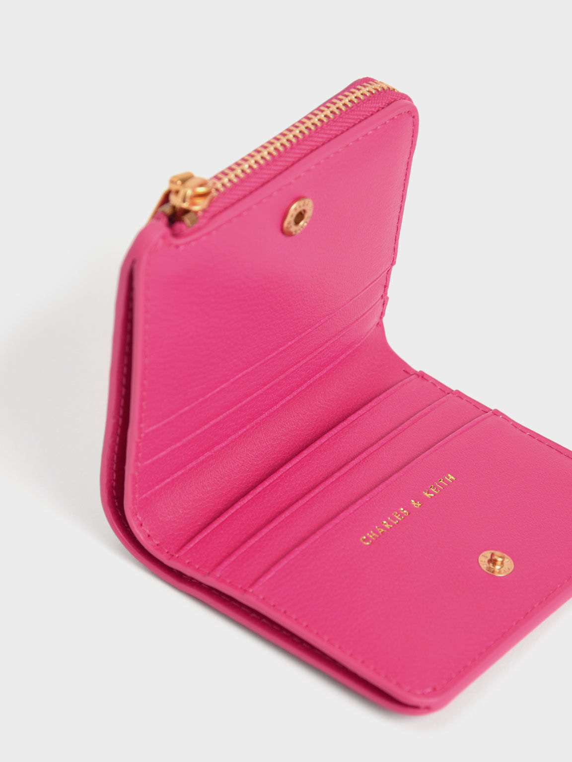 Zip Around Card Holder - Fuchsia