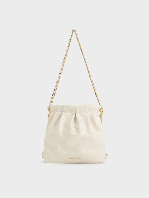 Backpack Chain-Handle Two-Way Duo, Cream, hi-res