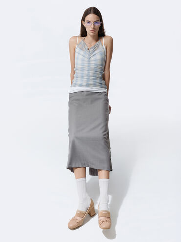 Sepatu Pumps Mary Jane Furry-Strap Bow Winona, Nude, hi-res