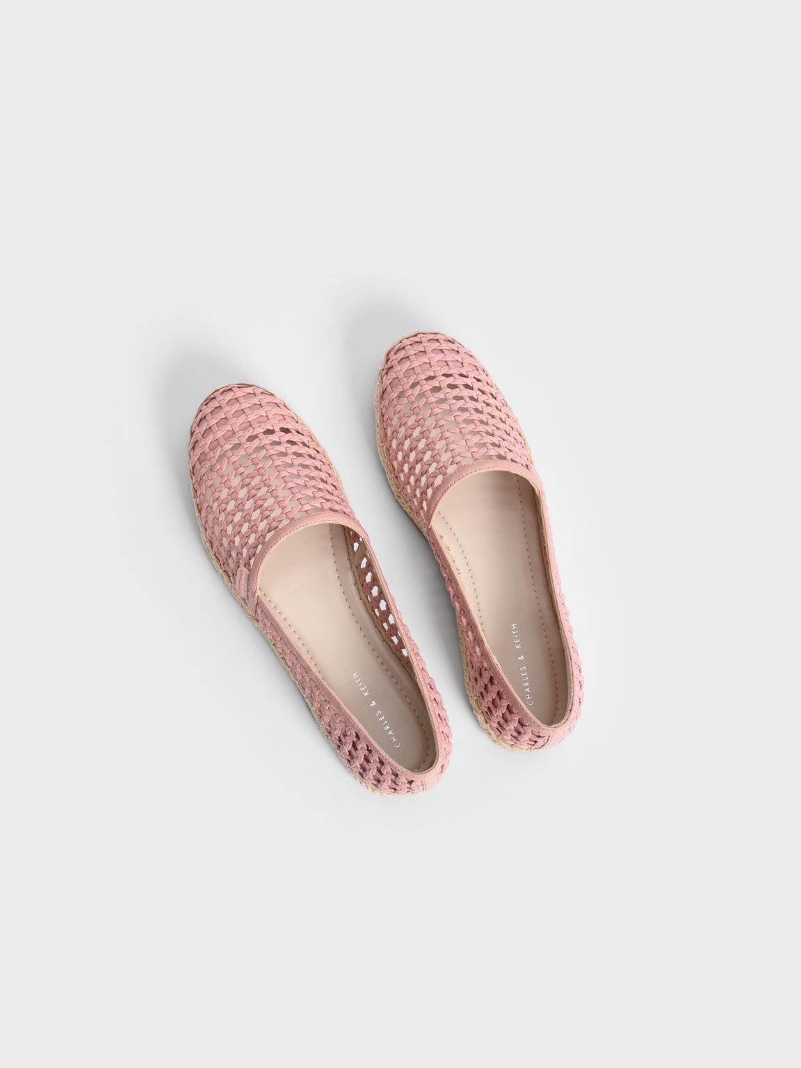 Sepatu Woven Espadrilles, Pink, hi-res