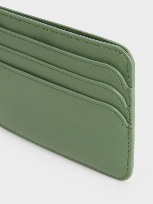 Card Holder Multi-Slot Quilted, Green, hi-res