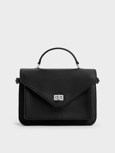Mini Chance Turn-Lock Crossbody Bag, Noir, hi-res