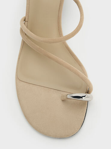 Sepatu Heels Strappy Toe-Ring, Taupe2, hi-res