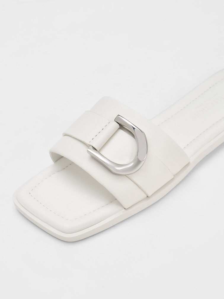 Sandal Slide Gabine Crochet, White, hi-res