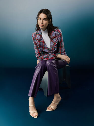 Sepatu Mules Heeled Strappy Taylen, Beige, hi-res