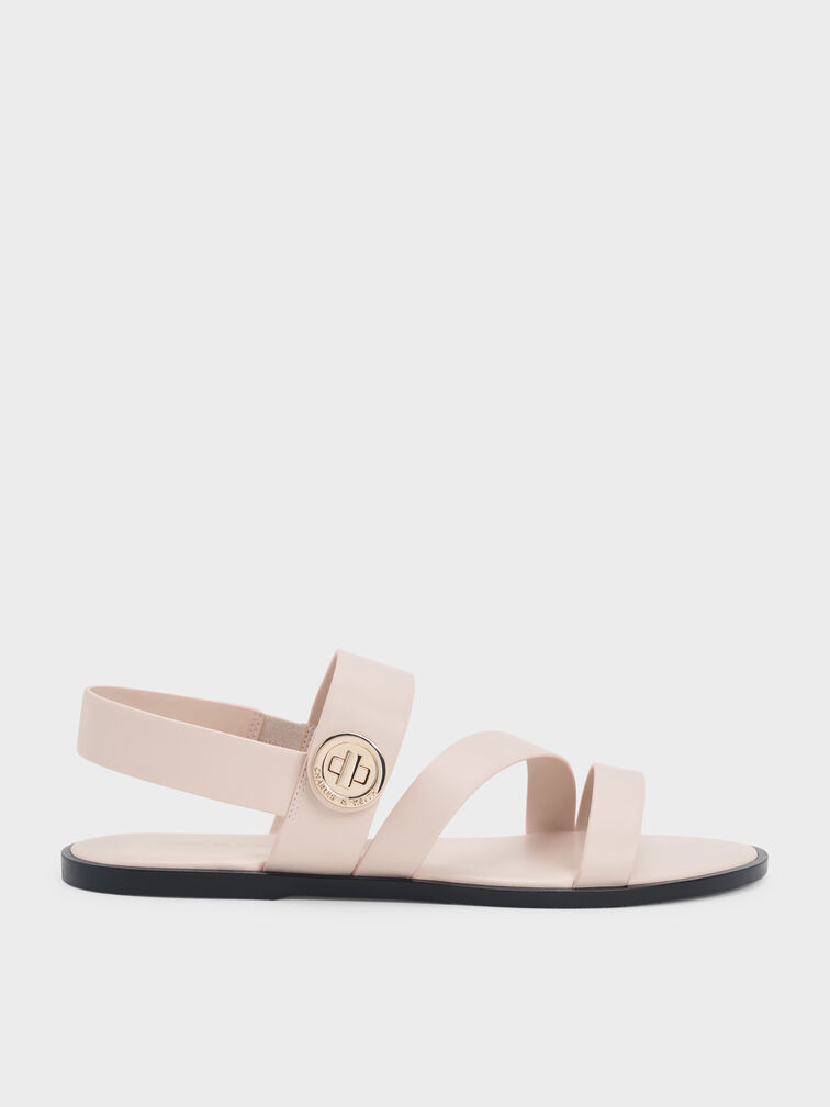 Sandal Strappy Turn Lock Yara, Cream, hi-res