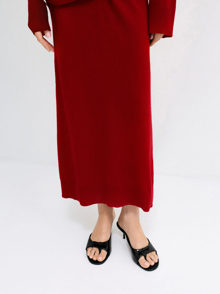 Sandal Hak Thong Bow Sonali, Black Box, hi-res