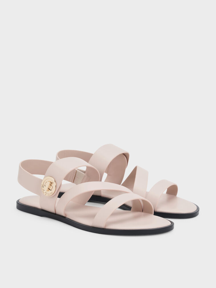 Sandal Strappy Turn Lock Yara, Cream, hi-res