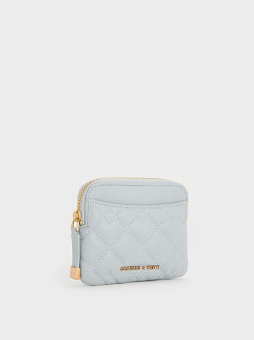 Duo Quilted Card Holder, Sea Salt Blue, hi-res