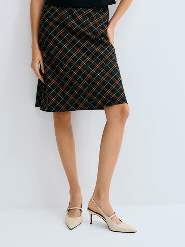 Sepatu Pumps Mary Jane Slingback Pointed, Beige, hi-res