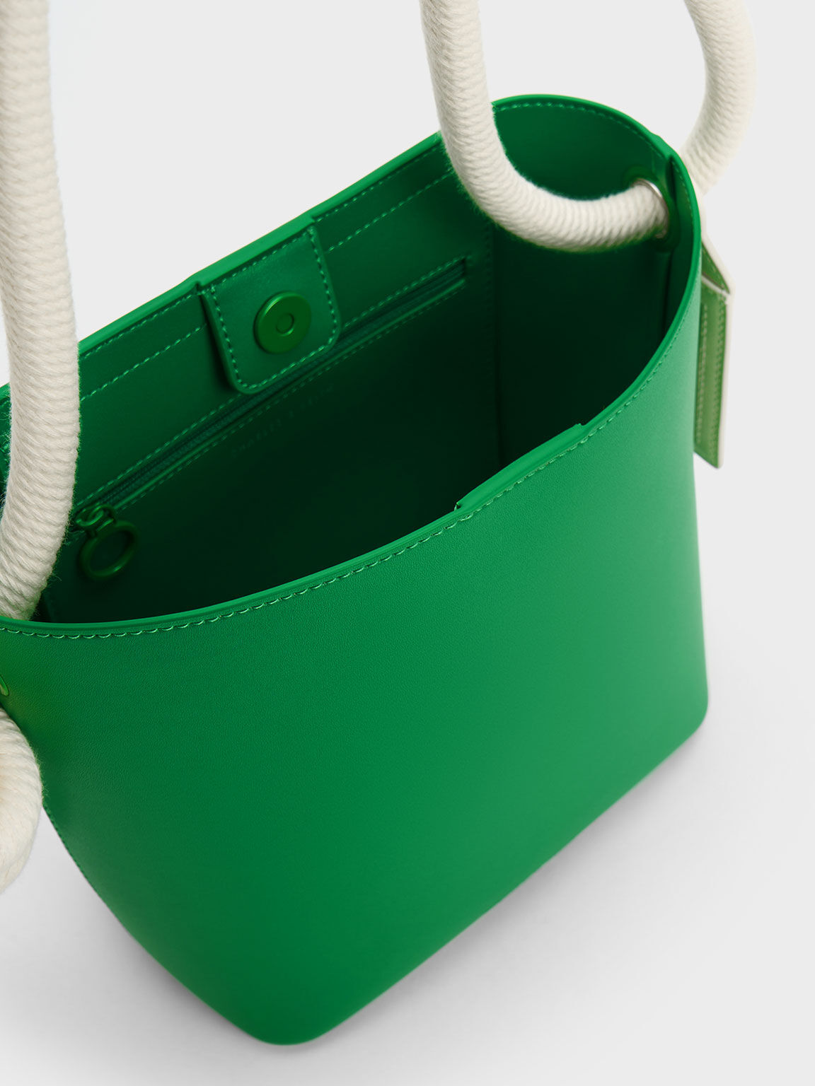 Tas Bucket Gwiana Knotted Printed, Green, hi-res