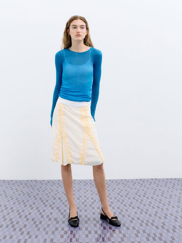 Sepatu Pumps Slingback Kaleen, Black, hi-res