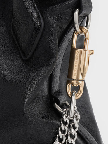 Tas Tote Chain Delfina, Noir, hi-res