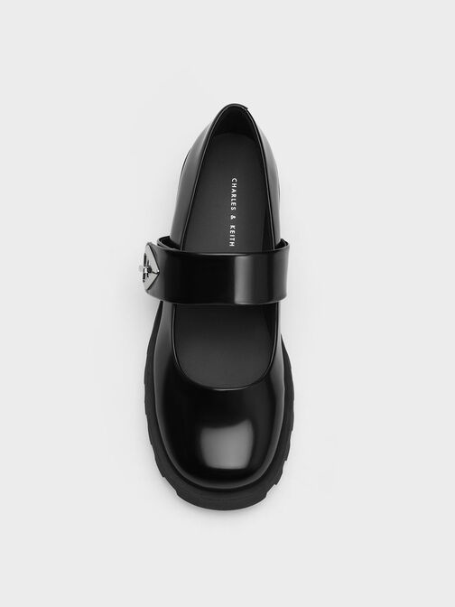 Sandal Mary Janes Trice Metallic Accent, Black Box, hi-res