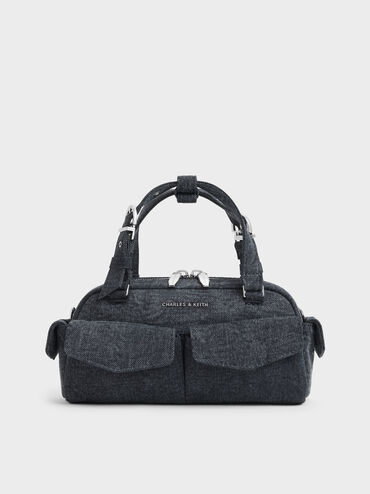 Tas Bowling Multi-Pocket Denim Rachel, Denim Blue, hi-res