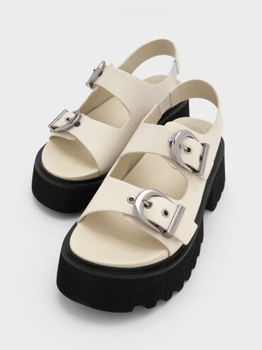 Nadine Slingback Platform Sandals, Chalk, hi-res