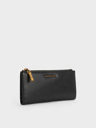 Dompet Long Top-Zip Cesia, Black, hi-res
