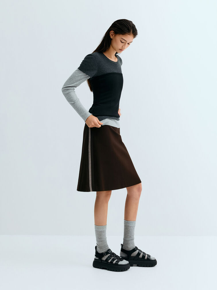 Platform Caged Sandals, Black, hi-res