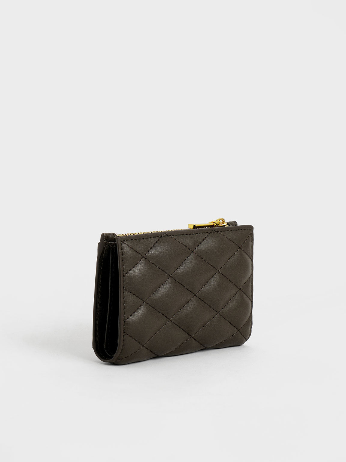 Dompet Kecil Lillie Quilted, Dark Moss, hi-res