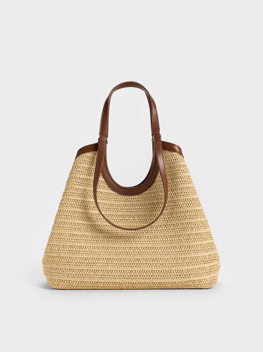 Tas Tote Woven Ivette Raffia, Multi, hi-res