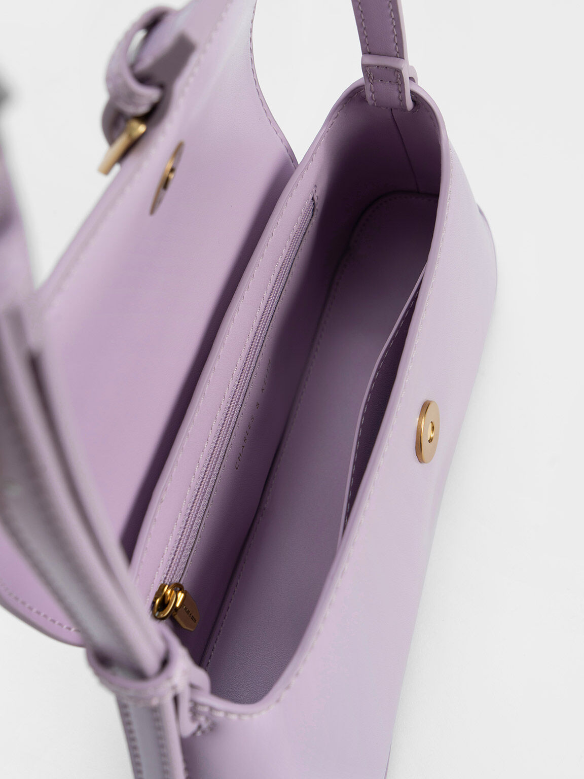 Tas Bahu Double Belted Annelise, Lilac, hi-res