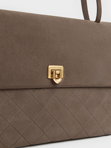 Tas Bahu Noane Elongated Handle, Stone Grey, hi-res