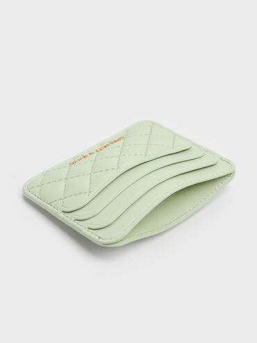 Card Holder Quilted Cleo, Mint Green, hi-res