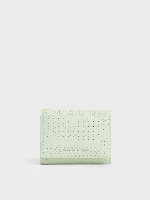 Dompet Lorain Perforated, Mint Green, hi-res
