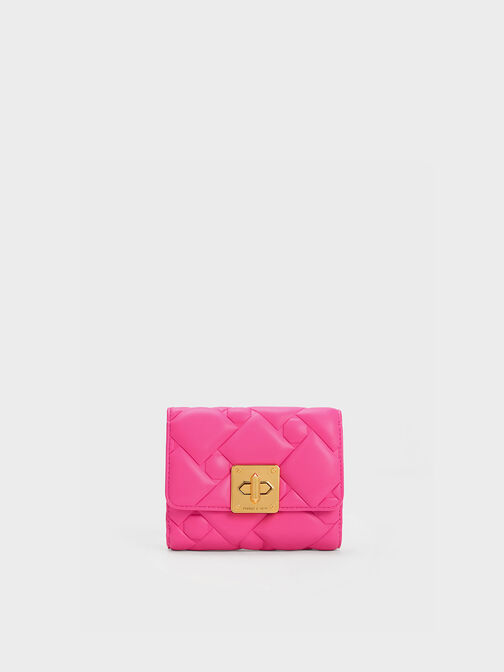 Dompet Quilted Tillie, Fuchsia, hi-res