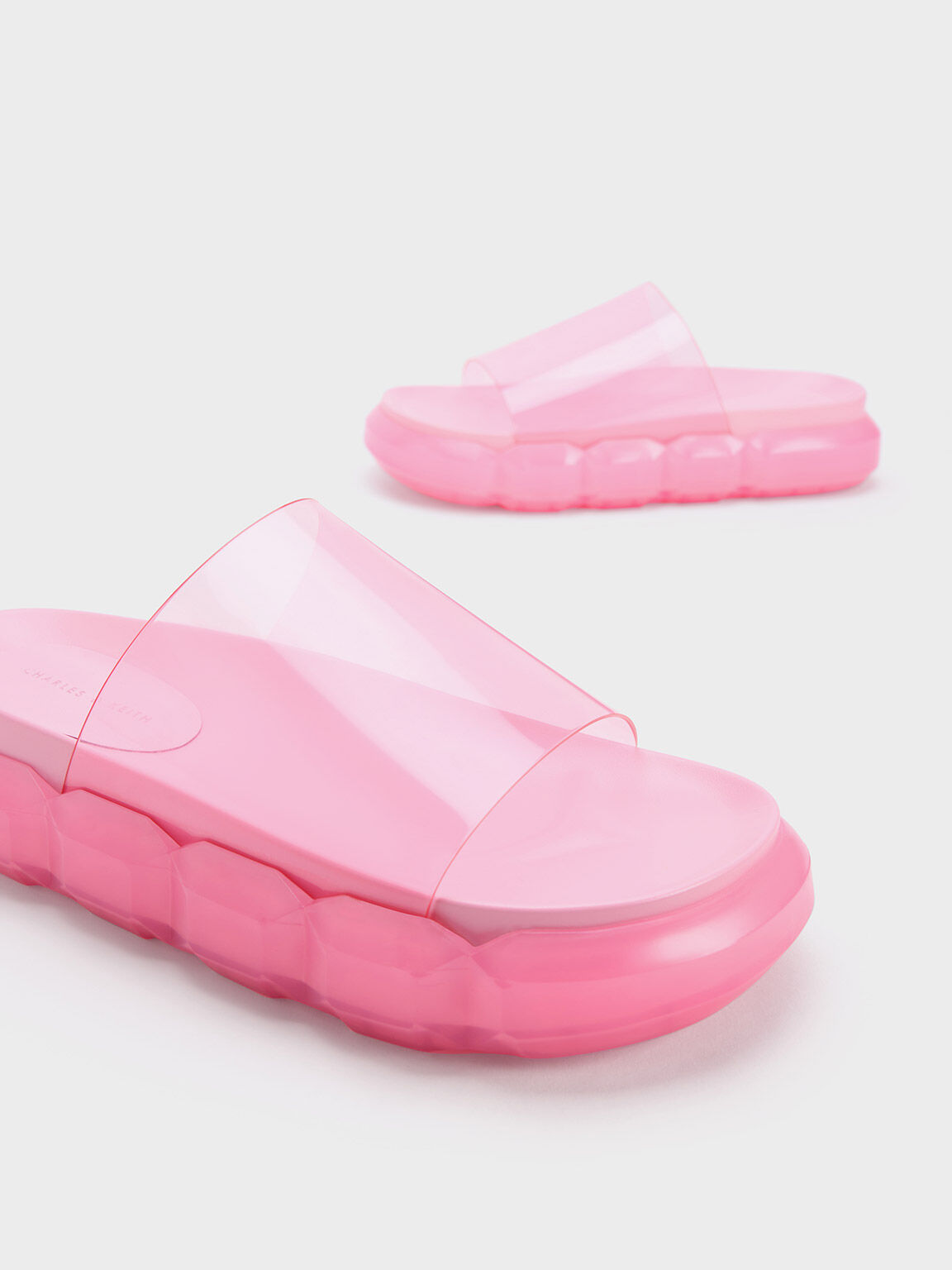 Sandal Slide See-Through Fia, Light Pink, hi-res