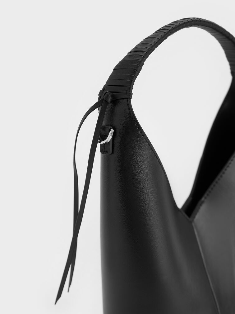 Tas Bucket Angular Simone, Noir, hi-res