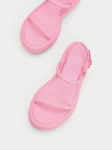 Keiko Padded Flatform Sandals, Pink, hi-res