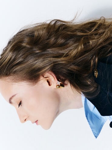 Anting Crystal Star Everest, Rose Gold, hi-res